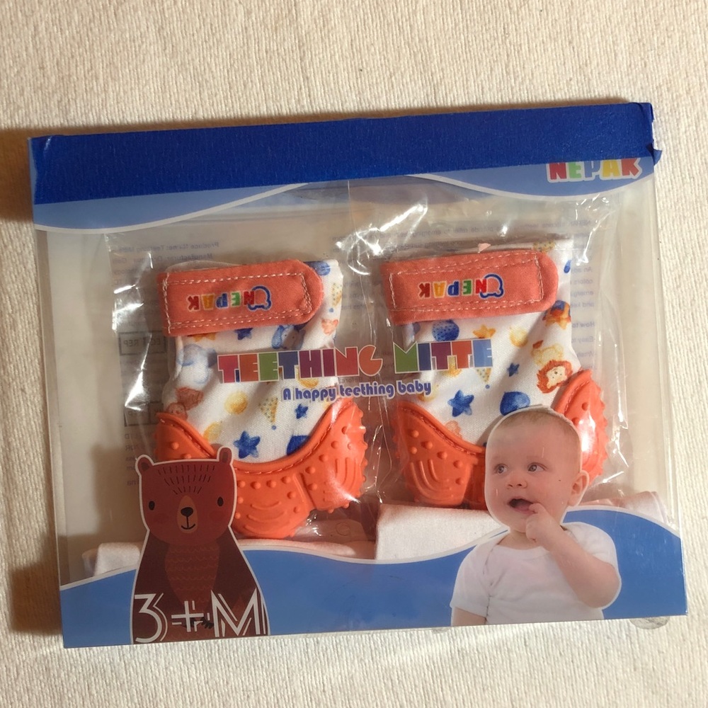 Nepak Teething Mittens 2 Pack Stimulating teething toy